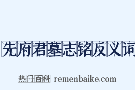 先府君墓志铭反义词是什么意思的图片